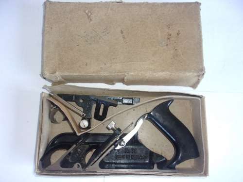 Vintage Stanley No. 78 duplex rabbet plane with fence & depth gauge in box