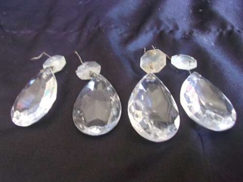 Lot of vintage glass crystal chandelier accessories for 1 bid