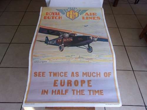 Vintage KLM and CP Air posters for restoration - 1 bid for both