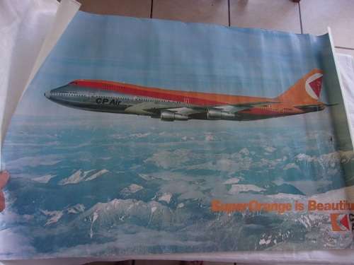 Vintage KLM and CP Air posters for restoration - 1 bid for both