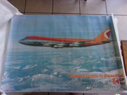 Vintage KLM and CP Air posters for restoration - 1 bid for both