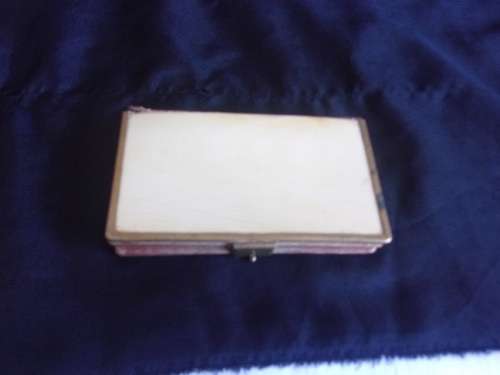 Victorian bone bound Book of Common Prayer with enameled brass monogram & trim