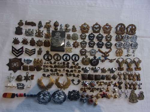 Huge lot of 148 antique/ vintage military badges for 1 bid