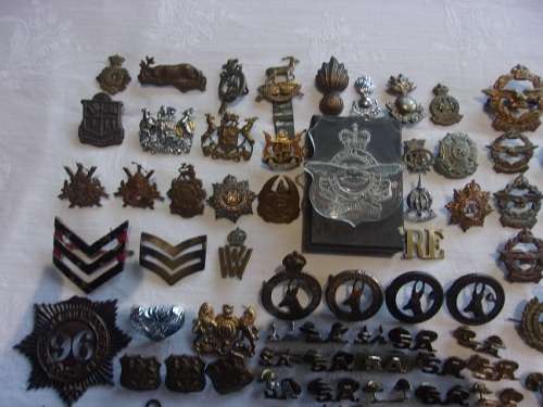 Huge lot of 148 antique/ vintage military badges for 1 bid