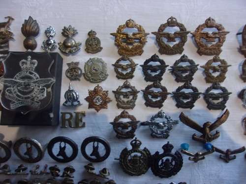 Huge lot of 148 antique/ vintage military badges for 1 bid