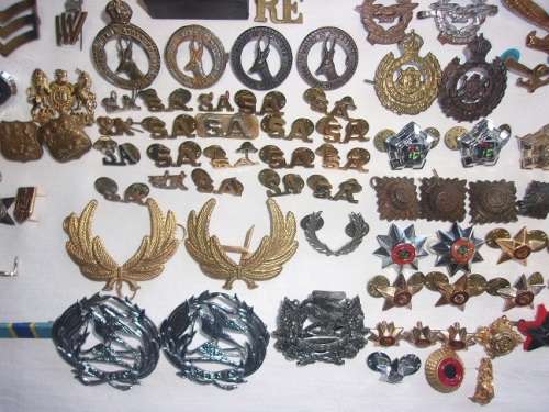 Huge lot of 148 antique/ vintage military badges for 1 bid