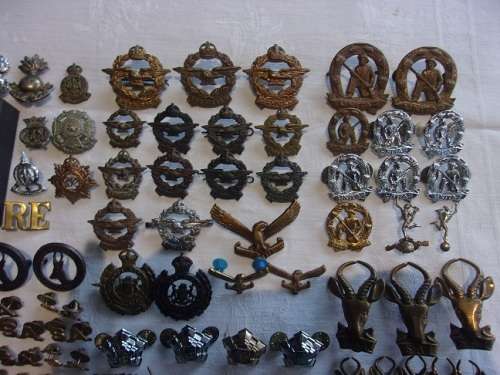 Huge lot of 148 antique/ vintage military badges for 1 bid