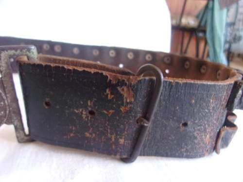 Vintage ammunition bandolier with lion head buckle