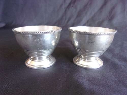 2 Vintage Sterling silver open salts for 1 bid - 50,6g