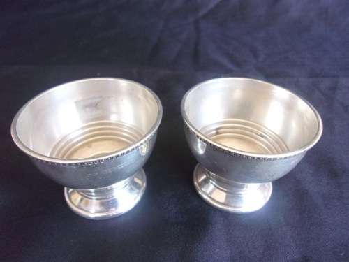 2 Vintage Sterling silver open salts for 1 bid - 50,6g