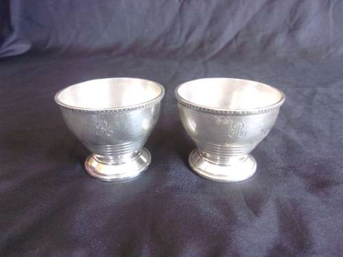 2 Vintage Sterling silver open salts for 1 bid - 50,6g