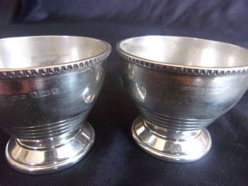 2 Vintage Sterling silver open salts for 1 bid - 50,6g