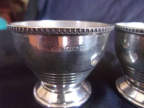 2 Vintage Sterling silver open salts for 1 bid - 50,6g