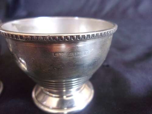 2 Vintage Sterling silver open salts for 1 bid - 50,6g
