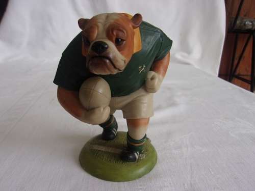 Limited edition Robert Harrop Designs Doggy People rugby figurine - South Africa