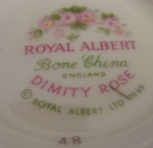 Vintage Royal Albert Dimity Rose tea trio