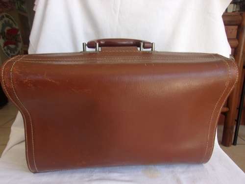 Vintage Homa brown leather briefcase - made in Switzerland