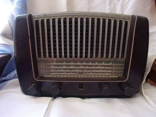 Vintage Philips BV 416 A art deco valve radio - not tested