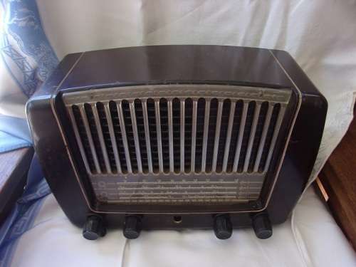 Vintage Philips BV 416 A art deco valve radio - not tested
