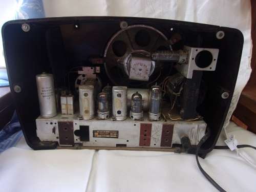 Vintage Philips BV 416 A art deco valve radio - not tested