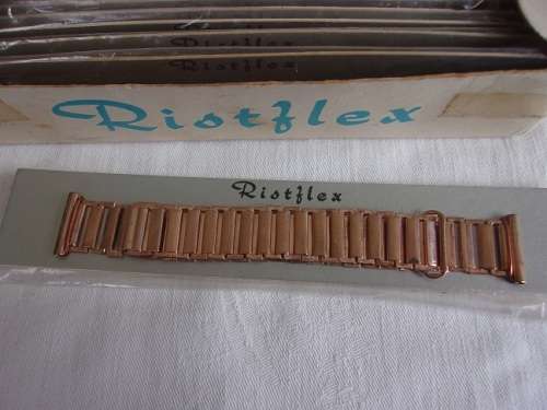 2 Boxes of men's new/ vintage Ristflex watch straps - 12 straps per box