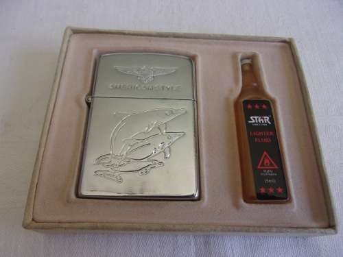 Boxed Star fuel lighter and lighter fluid set