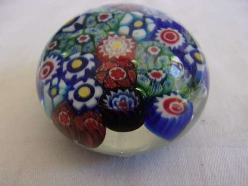 Vintage Millefiori glass paperweight