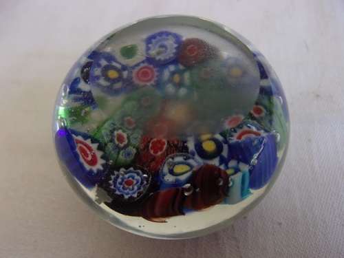 Vintage Millefiori glass paperweight