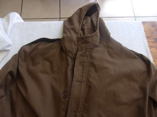 Vintage SADF nutria Warm Coat `Aapjas` with inner fleece - Large