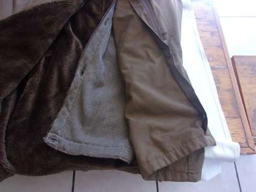 Vintage SADF nutria Warm Coat `Aapjas` with inner fleece - Large