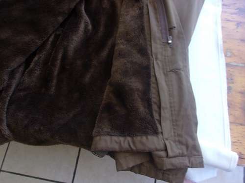 Vintage SADF nutria Warm Coat `Aapjas` with inner fleece - Large
