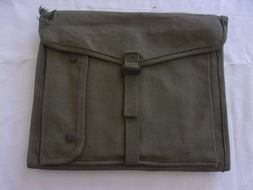 Vintage SADF canvas map and document case