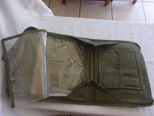 Vintage SADF canvas map and document case