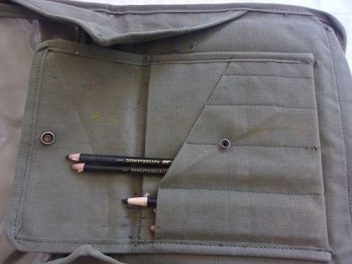 Vintage SADF canvas map and document case
