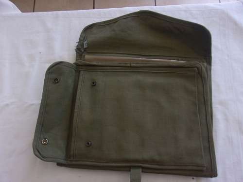 Vintage SADF canvas map and document case