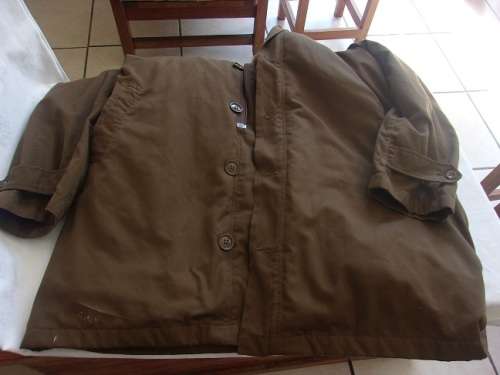 Vintage SADF nutria Warm Coat `Aapjas` with inner fleece - Large