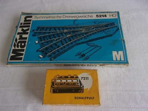 Vintage Marklin HO gauge three-way turnout and switch panel for 1 bid
