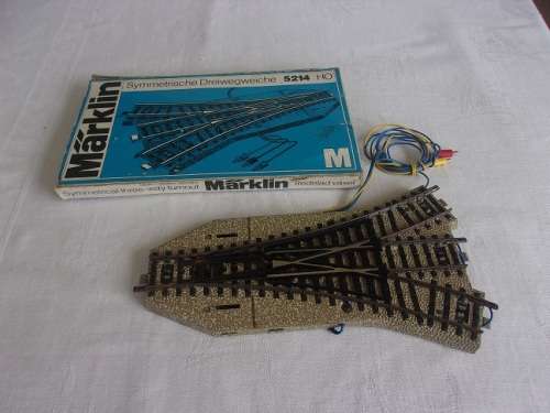 Vintage Marklin HO gauge three-way turnout and switch panel for 1 bid