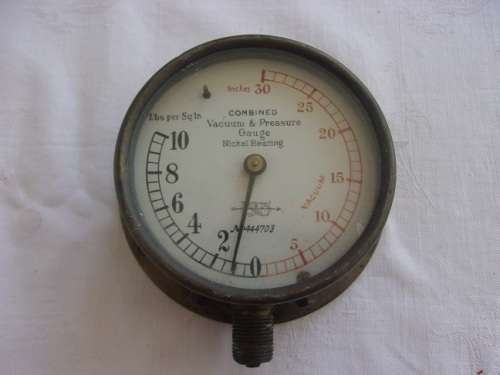 2 Vintage brass railway pressure gauges for 1 bid