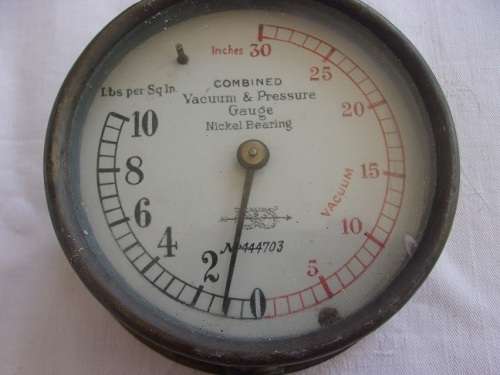 2 Vintage brass railway pressure gauges for 1 bid