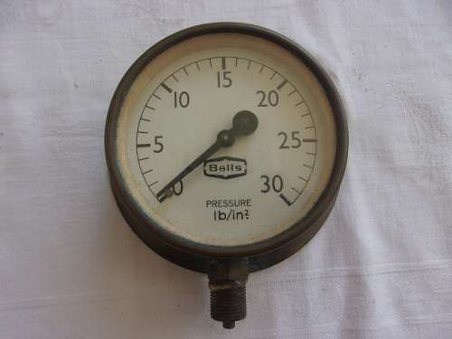 2 Vintage brass railway pressure gauges for 1 bid