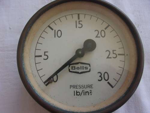 2 Vintage brass railway pressure gauges for 1 bid