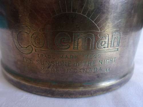 Vintage WW2 era Coleman pressure lantern for restoration - made in Canada