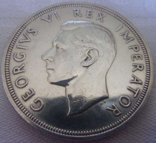 1947 South Africa silver 5 Shillings (Crown) coin