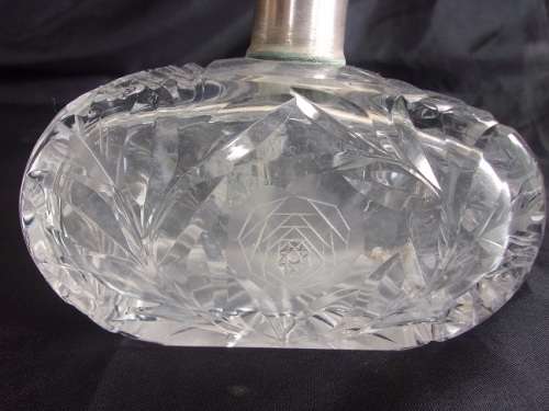 2 Large antique cut glass perfume atomisers for 1 bid