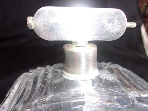 2 Large antique cut glass perfume atomisers for 1 bid