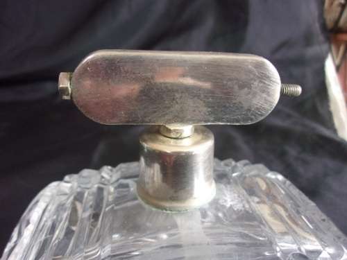2 Large antique cut glass perfume atomisers for 1 bid