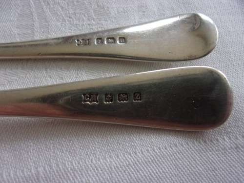 2 Antique Sterling silver table spoons for 1 bid - 91g