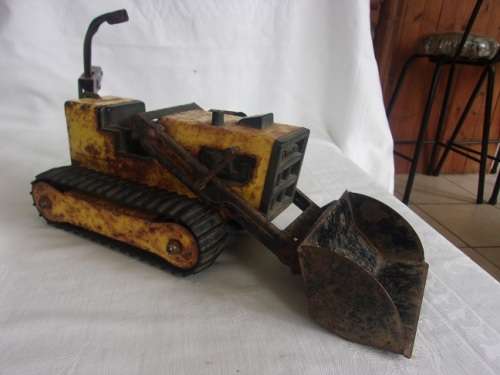 Vintage Tonka  pressed steel Trencher Bulldozer/ Backhoe for restoration