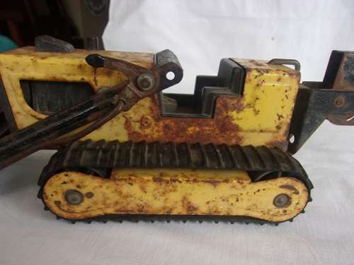 Vintage Tonka  pressed steel Trencher Bulldozer/ Backhoe for restoration